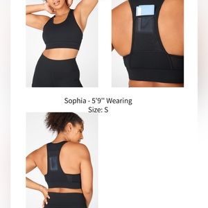 Fabletics. On the go, medium impact, sports bra, navy, XS